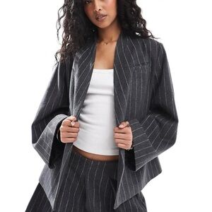 Gray Pinstripe Blazer